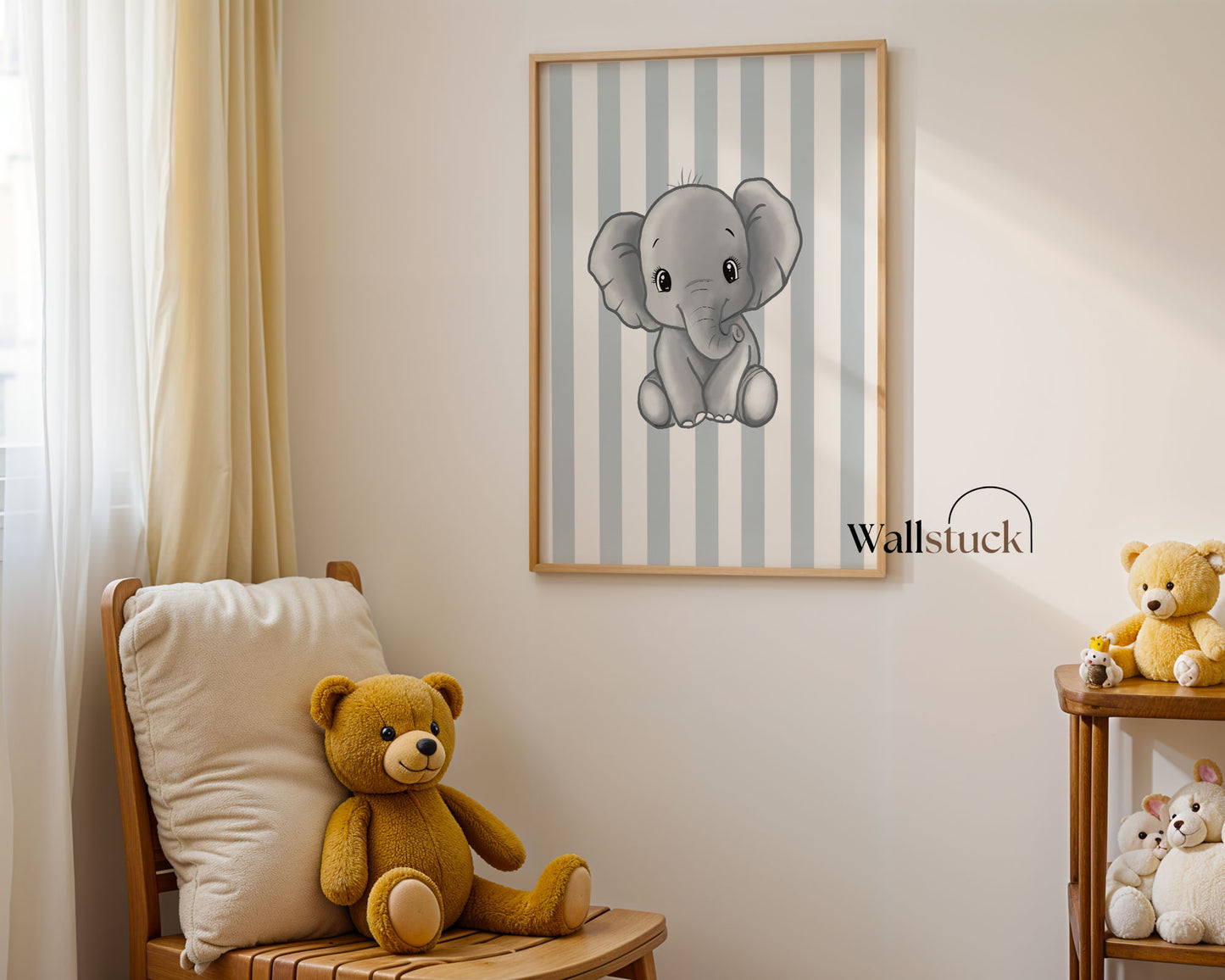 SAFARI ANIMAL NURSERY ART (Set of 3)
