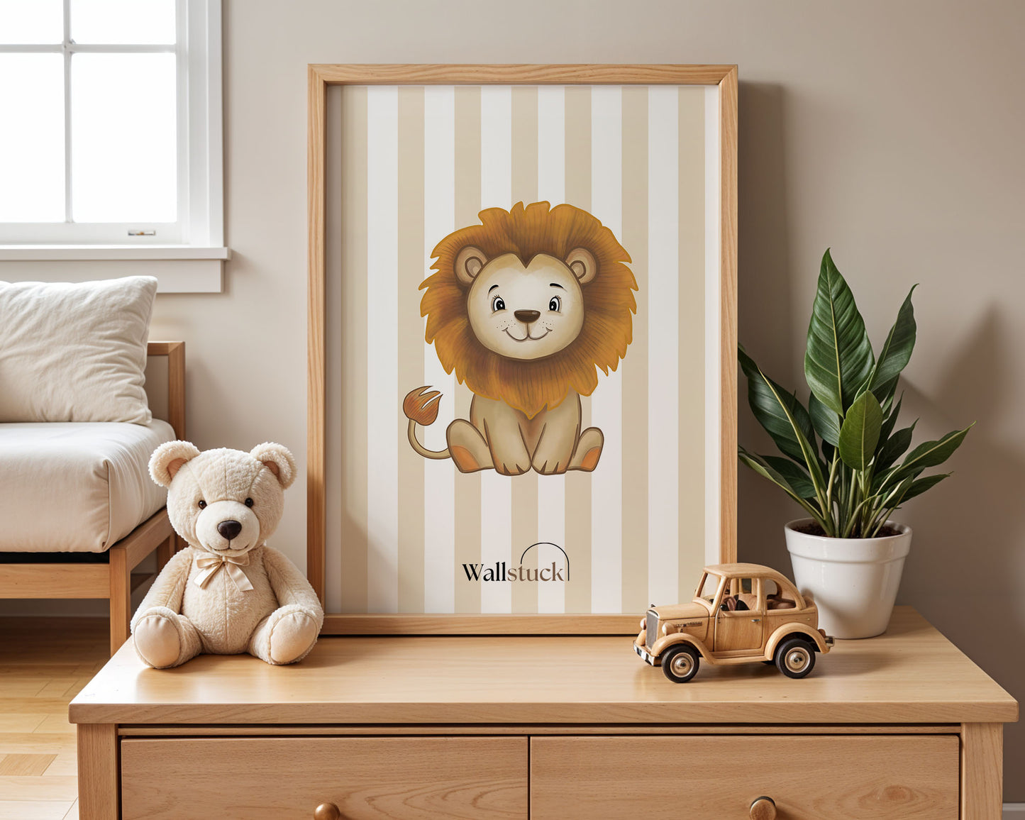 SAFARI ANIMAL NURSERY ART (Set of 3)